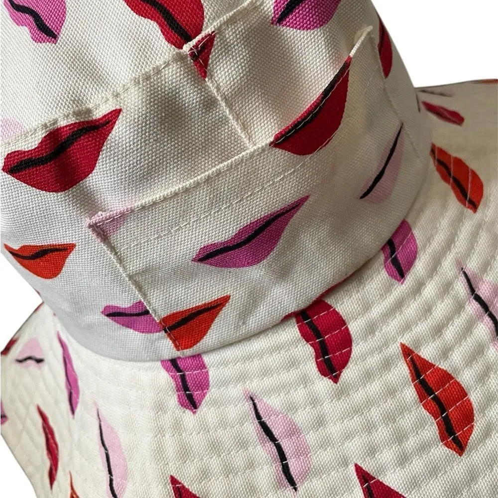 Colorful Lip Print Bucket Hat